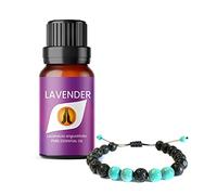 Lava Stone Aromatherapy Diffuser Bracelet and Lavender Essential Oil 10ml