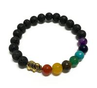 Lava Stone Bracelet Elephant Chakra Multicolor