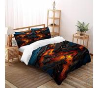 Lava Wood Grain Bedding Set 3D Design Gothic Themes Duvet Cover Set Microfiber Quilt Cover Suitable for Family,couple,children Pillowcase Super King（260x220cm）