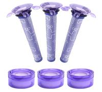 lavacum Vacuum Filter Replacement Kit Compatible with Dyson V8 Fluffy Cordless Vacuum Cleaner Model SV25, Dyson V8 New Handheld Vacuum (3 HEPA Filters+3 Pre Filters), LA-V8