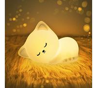 LAVAED Cat Night Lights for Kids,RGB 16 Colour Changing Breathing Modes Night Light 1200mAh USB Rechargeable Battery Cute Kitty lamp for Toddles Bedroom Help Sleep Lights