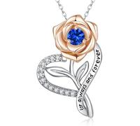 LAVALE Heart Birthstone Necklace for Women, Ideal Anniversary Birthday Gifts for Women Wife Girlfriend Her, Amazing Valentine's day Gift for Mom Women, Metal, 5a grade cubic zirconia