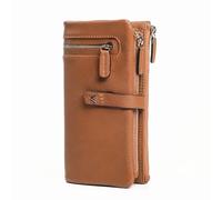 Lavalen® Purses for Women Genuine Soft Leather Wallet - Leather Wallet for Women - Ladies Purse Handmade with RFID Wallets- Womens Purse Perfect for Gift (Cognac, Plus Size (17x9cm))