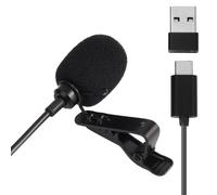 Lavalier Lapel Mic Mini Clip-on Condenser Microphone for Apple Android - MCP150