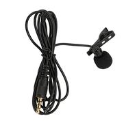 Lavalier Lapel Microphone, 360 Degree Surround Sound Pickup, 3.5mm Connector Built in Noise Reduction Chip, with Sponge Cover and Windproof Cover for Podcasting Recording Vlogging
