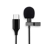 Lavalier Lapel Microphone Mini Stereo Clip on Mic Condenser USB Type C For Samsung S21 S20 S10 Google Pixel 2 3 3a 4 4a 5 6 Huawei Sony
