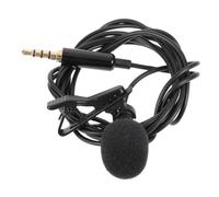 Lavalier Microphone Clip 3.5mm Wired for Phone Tablet Computer | Noise Reduction, Omnidirectional Pickup, Black Aps Sponge Build, Live Broadcast and Zoom Calls