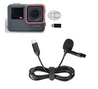 Lavalier Microphone Compatible for Insta360 Ace Pro/360 Ace, Noise Cancelling Microphone Type C Microphone Cable 1.5 m