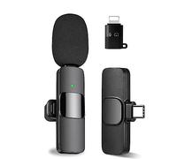 Lavalier Microphone, Mini Microphone for iPh-one and Android, for Mobile Video Recording, YouTube Facebook Live Microphone, Plug and Play Wireless Lavalier Microphone