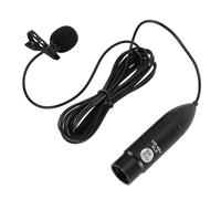 Lavalier Microphone, Phantoms Powered, Noise Reduction, Omni Directional, XLR Lapel Mic for Recording Interview, Cardioid, 48V Phantoms Power Supply