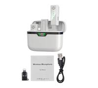 Lavalier Microphone Portable Plug and Play 2.4G Wireless Noise Reduction Phone Live Streaming Mic Universal Compatibility Compact Lightweight Long Range Transmission for Live (White)