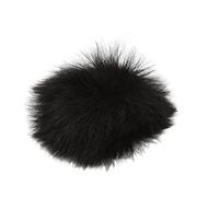 Lavalier Microphone Wind Muff, Artificial Fur Windscreen Cover for Noise Reduction, Furry Lapel Microphone Windscreen Muff for Outdoor Recording and Indoor Studio Use with 0.5cm Ap (Black)
