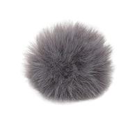 Lavalier Microphone Wind Muff, Artificial Fur Windscreen Cover for Noise Reduction, Furry Lapel Microphone Windscreen Muff for Outdoor Recording and Indoor Studio Use with 0.5cm Ap (Gray)