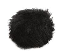 Lavalier Microphone Wind Muff with Artificial Fur, Reduce Wind Interference, Clear Sound, Small Size, Easy Carry, On Furry Mic Muff for Indoor & Outdoor Use (Black)
