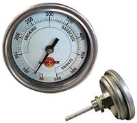 LavaLock 3" Adjustable Gas Charcoal Smoker Pit Grill BBQ Thermometer Electric Heavy Duty Stainless 2.5" stem