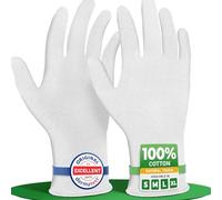 LAVAMED Dermatest: Very Good Cotton - Extra soft made from 100% cotton - Jersey gloves - White twisted - Premium cosmetic in 4 sizes (3 pairs, XL)