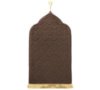 LAVAMOND Thick Muslim Prayer Rug for Ramadan Gifts Soft Islamic Prayer Rugs Portable Prayer Mat for Women Men,PM01-Brown