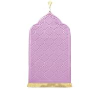 LAVAMOND Thick Muslim Prayer Rug for Ramadan Gifts Soft Islamic Prayer Rugs Portable Prayer Mat for Women Men,PM01-Purple Pink