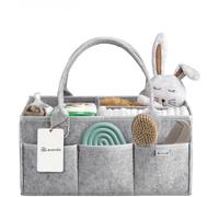 Lavandis Baby Diaper Caddy Organizer - Multi-Purpose Basket for Newborn Essentials, Nursery Storage Box, Maternity Hospital Bag Kit, Sturdy Carry Basket for Baby Registry & Shower Gifts.