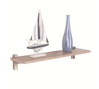 Core Products Modern Oak Effect Wall Shelf - Lavant Slimline Shelf With Metal Brackets, 60Cm