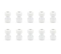 Lavaplumb 15mm Pushfit Coupler White - 10 Pack