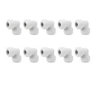Lavaplumb 15mm Pushfit Elbow White - 10 Pack
