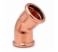LavaPlumb 28mm Copper M Profile Press Fit 45 Degree Elbow | 45 Degree Elbow | WRAS Approved | Pipe Offset | No Solder | 16 Bar | BS EN 1057