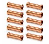 LavaPlumb Copper Pressfit Slip Coupler 28mm (5 Pack) - M-Profile Press Fit Copper Pipe Fitting, WRAS/DVGW/BSI Approved, No-Solder Flame-Free