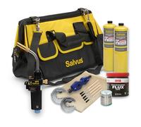 LavaPlumb - Professional Soldering Kit for Plumbing & Heating | Heavy Duty Tool Bag, Blow Torch, 2X MAPP Gas, Extreme 1200°C Soldering Mat, 15mm & 22mm Copper Pipe Cutter, Flux & Brushes