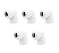 LavaPlumb Push Fit Plumbing Fittings 15mm 22mm White Pushfit Elbow Tee Coupler for Barrier & Copper Pipe WRAS Approved