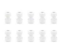 LavaPlumb Push Fit Plumbing Fittings 15mm 22mm White Pushfit Elbow Tee Coupler for Barrier & Copper Pipe WRAS Approved