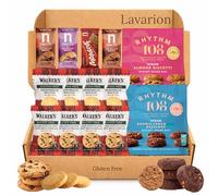 Lavarion Gluten Free Biscuit Hamper - Free From Biscuit Selection with Nairn’s, Walkers Shortbread & Rhythm 108 - 14 Items, 30+ Biscuits - Coeliac Gift Set