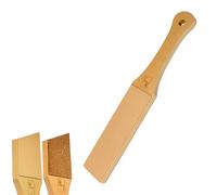 LavaRose Leather Strop - Double-Sided Genuine Cowhide with 50g Green Buffing Compound, Beechwood Base, Razor Sharp Finish for Knives, Chisels, Woodcarving Tools, and Straight Razors