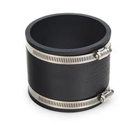LavaTap 110mm Rubber Coupling, 4 Inch Flexible Soil Pipe Connector | Joins Plastic, Cast Iron or Steel Waste Pipes, 2 Stainless Steel Jubilee Clips Included, Allows Slight Misalignment