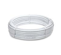 LavaTap 15mm PEX Barrier 25M Coil Plastic Pipe Push Fit Plumbing Roll - 25 Metres WRAS Approved Alternative to Copper Pipe, White