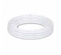 LavaTap 15mm x 25m PEX Barrier Pipe Coil White - WRAS Approved Plastic Plumbing PEX for Hot and Cold Water Heating Systems Push Fit Compatible Copper Pipe Alternative