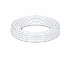 LavaTap 15mm x 25m PEX Barrier Pipe Coil White - WRAS Approved Plastic Plumbing PEX for Hot and Cold Water Heating Systems Push Fit Compatible Copper Pipe Alternative