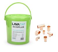 Lavatap 180 Piece End Feed Copper Pipe Fittings 15mm 22mm Plumbing Endfeed Plumbers Bucket