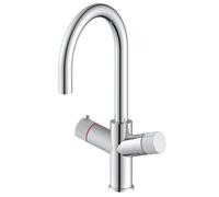 Lavatap 3 In 1 Boiling Water Swan Neck Kitchen Mixer Tap Chrome Tap Only