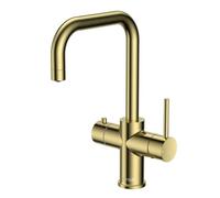 LavaTap 3 in 1 Boiling Water Tap D Neck Brass Kitchen Mixer Tap 3 Way Kitchen Sink Tap Instant Hot Water Tap Compatible with Under Sink Tank