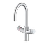 LavaTap 3 in 1 Boiling Water Tap, Instant Hot Water Tap, Swan Neck Chrome | Tap Only, Needs LavaTap 2.4 L Tank and Filter, Boiling Up to 98 °C, Hot and Cold, Swivel Spout, Lifetime Tap Body Guarantee