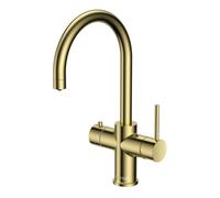 LavaTap 3 in 1 Boiling Water Tap Swan Neck Brass Kitchen Mixer Tap 3 Way Kitchen Sink Tap Instant Hot Water Tap Compatible with Under Sink Tank