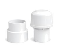 LavaTap Air Admittance Valve 32mm 40mm 50mm, AAV Waste Pipe Vent, White | 3 in 1 Adaptor Included, Push Fit and Solvent Weld, Stops Odours and Trap Siphoning, Internal Use, Removable Top Cap