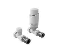 LavaTap Designer White Thermostatic Radiator Valve Twin Pack Trv White Straight
