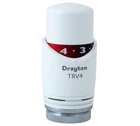 LavaTap Drayton TRV4 Head Only White, Thermostatic Radiator Valve Head | Part 0707007, Liquid Filled Sensor, M30 x 1.5 Universal Thread, Retro Fits Other Bodies Built in Great Britain