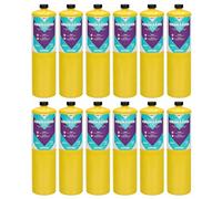 LavaTap Firemaster MAPP Gas 12 Pack - 400g MAP Blow Torch Fuel | Burns hotter than propane for fast soldering & brazing. Fits Rothenberger, Bernzomatic & standard 7/16 EN417 torches