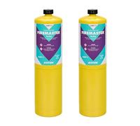 LavaTap Firemaster MAPP Gas 2 Pack - 400g MAP Blow Torch Fuel | Burns hotter than propane for fast soldering & brazing. Fits Rothenberger, Bernzomatic & standard 7/16 EN417 torches