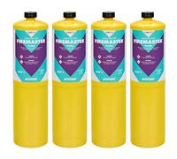 LavaTap Firemaster MAPP Gas 4 Pack - 400g MAP Blow Torch Fuel | Burns hotter than propane for fast soldering & brazing. Fits Rothenberger, Bernzomatic & standard 7/16 EN417 torches