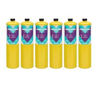 LavaTap Firemaster MAPP Gas 6 Pack - 400g MAP Blow Torch Fuel | Burns hotter than propane for fast soldering & brazing. Fits Rothenberger, Bernzomatic & standard 7/16 EN417 torches
