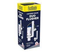 LavaTap - FlushDaddy NP254 Dual Flush Valve for Toilet Cisterns Universal 1.5" & 2" Drop Valve Replacement, WRAS Approved, Water-Saving Push Button, Adjustable Overflow, Kit for Most UK Toilets